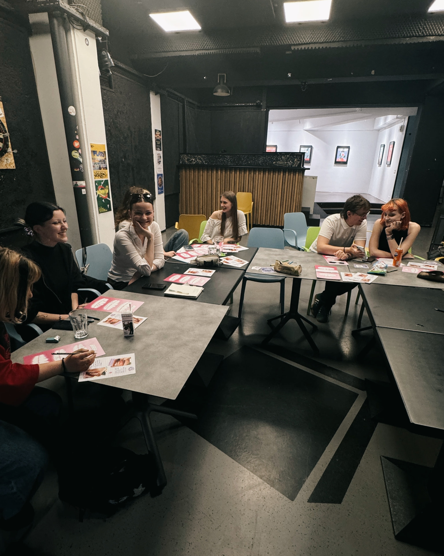 Theory class with students learning tooth gem anatomy and safety